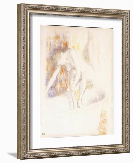 After the Bath, 1890-1900-Edgar Degas-Framed Giclee Print