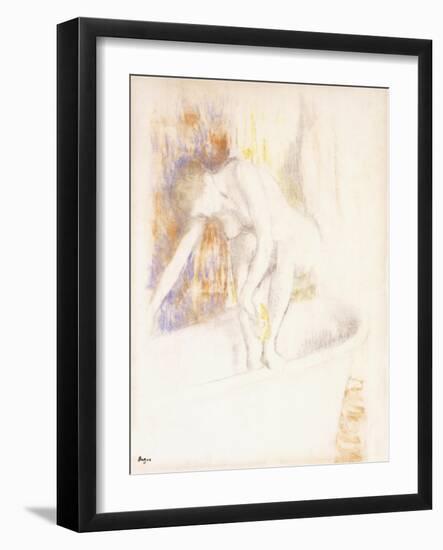 After the Bath, 1890-1900-Edgar Degas-Framed Giclee Print