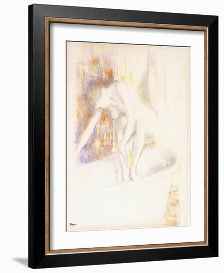 After the Bath, 1890-1900-Edgar Degas-Framed Giclee Print