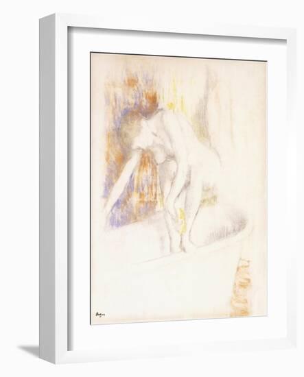 After the Bath, 1890-1900-Edgar Degas-Framed Giclee Print