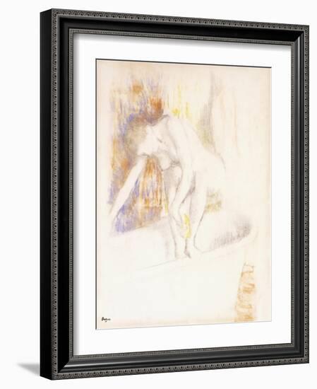 After the Bath, 1890-1900-Edgar Degas-Framed Giclee Print