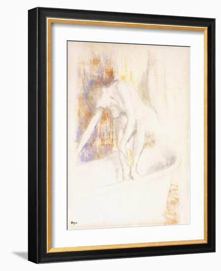 After the Bath, 1890-1900-Edgar Degas-Framed Giclee Print