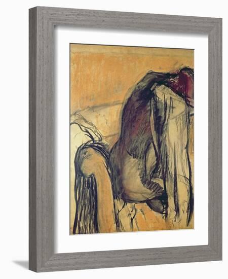 After the Bath, 1905-7-Edgar Degas-Framed Giclee Print