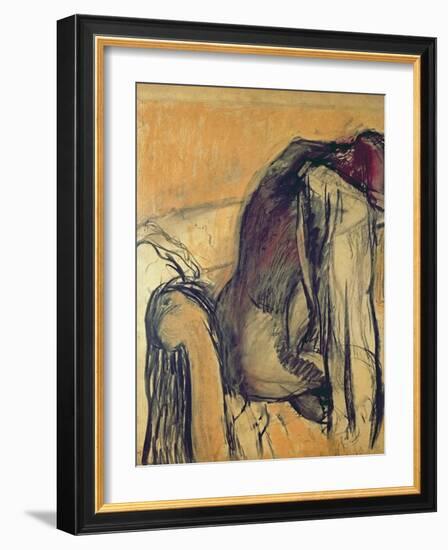 After the Bath, 1905-7-Edgar Degas-Framed Giclee Print