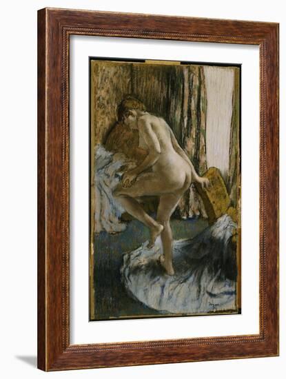 After the Bath, C.1883-Edgar Degas-Framed Giclee Print