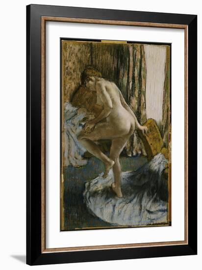 After the Bath, C.1883-Edgar Degas-Framed Giclee Print