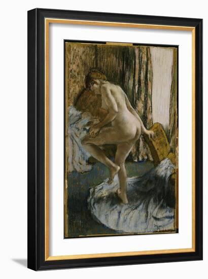 After the Bath, C.1883-Edgar Degas-Framed Giclee Print