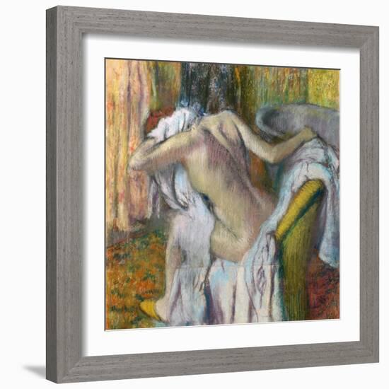 After the Bath, C. 1890-Edgar Degas-Framed Giclee Print