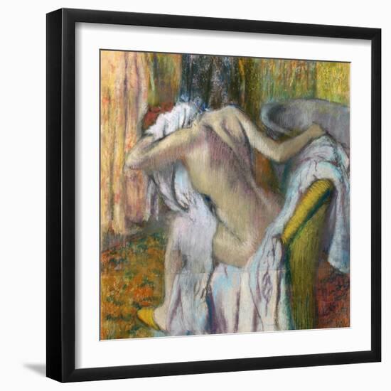 After the Bath, C. 1890-Edgar Degas-Framed Giclee Print