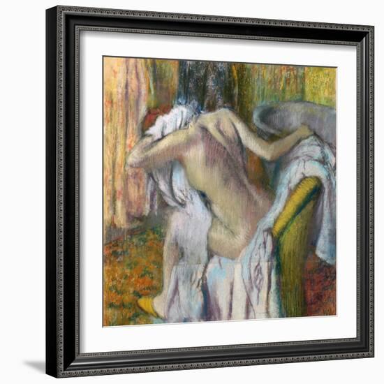 After the Bath, C. 1890-Edgar Degas-Framed Giclee Print