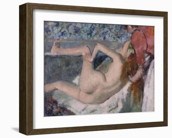 After the Bath, C.1895-Edgar Degas-Framed Giclee Print