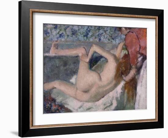 After the Bath, C.1895-Edgar Degas-Framed Giclee Print