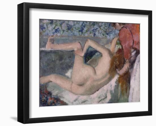 After the Bath, C.1895-Edgar Degas-Framed Giclee Print