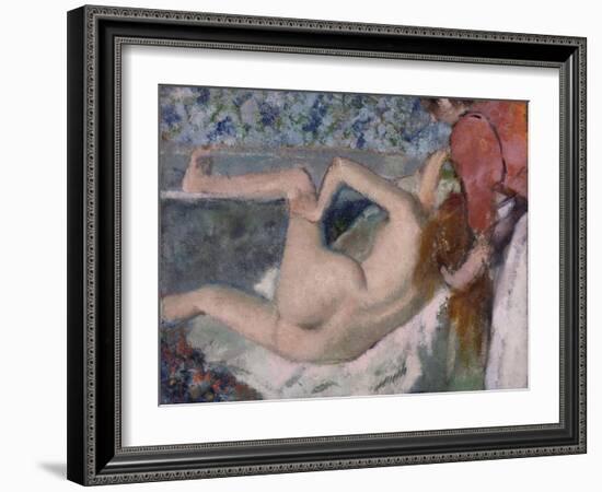 After the Bath, C.1895-Edgar Degas-Framed Giclee Print