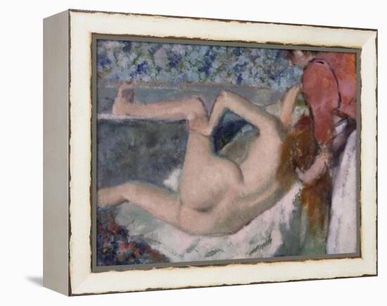 After the Bath, C.1895-Edgar Degas-Framed Premier Image Canvas