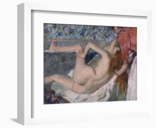 After the Bath, C.1895-Edgar Degas-Framed Giclee Print