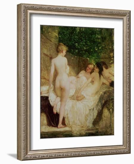 After the Bath, circa 1880-Karoly Lotz-Framed Giclee Print