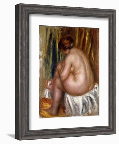 After the Bath (Nude Study)-Pierre-Auguste Renoir-Framed Giclee Print