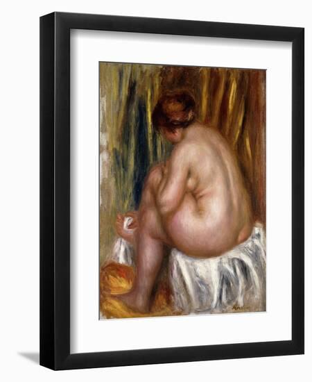 After the Bath (Nude Study)-Pierre-Auguste Renoir-Framed Giclee Print