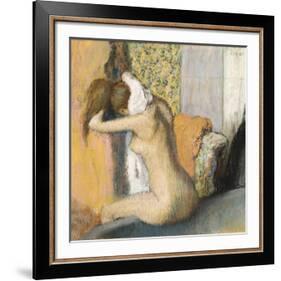 After the Bath, Woman Drying Her Neck, 1898-Edgar Degas-Framed Giclee Print