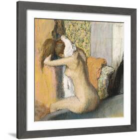 After the Bath, Woman Drying Her Neck, 1898-Edgar Degas-Framed Giclee Print
