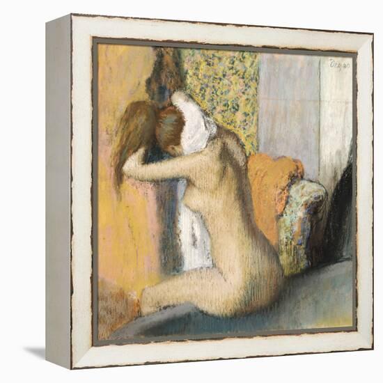 After the Bath, Woman Drying Her Neck, 1898-Edgar Degas-Framed Premier Image Canvas