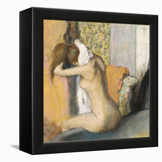 After the Bath, Woman Drying Her Neck, 1898-Edgar Degas-Framed Premier Image Canvas