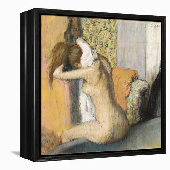 After the Bath, Woman Drying Her Neck, 1898-Edgar Degas-Framed Premier Image Canvas