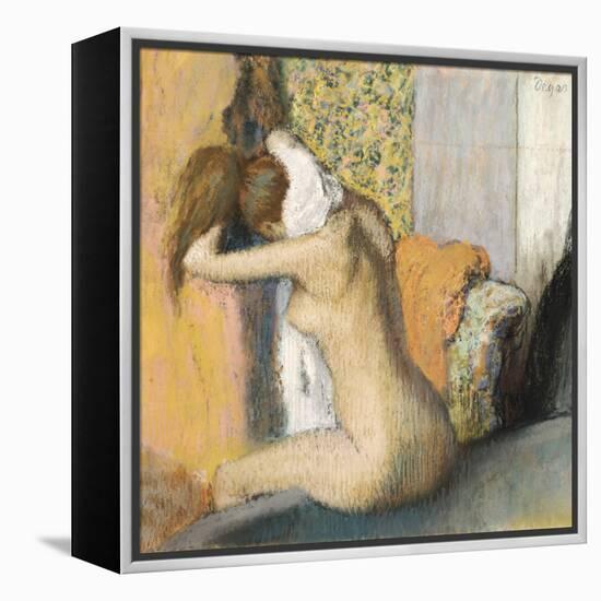 After the Bath, Woman Drying Her Neck, 1898-Edgar Degas-Framed Premier Image Canvas