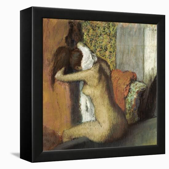 After the Bath, Woman Drying Her Neck, 1898-Edgar Degas-Framed Premier Image Canvas