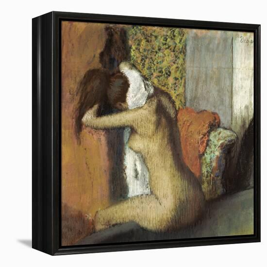 After the Bath, Woman Drying Her Neck, 1898-Edgar Degas-Framed Premier Image Canvas
