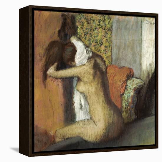 After the Bath, Woman Drying Her Neck, 1898-Edgar Degas-Framed Premier Image Canvas