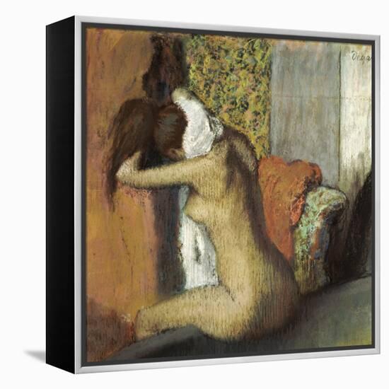 After the Bath, Woman Drying Her Neck, 1898-Edgar Degas-Framed Premier Image Canvas