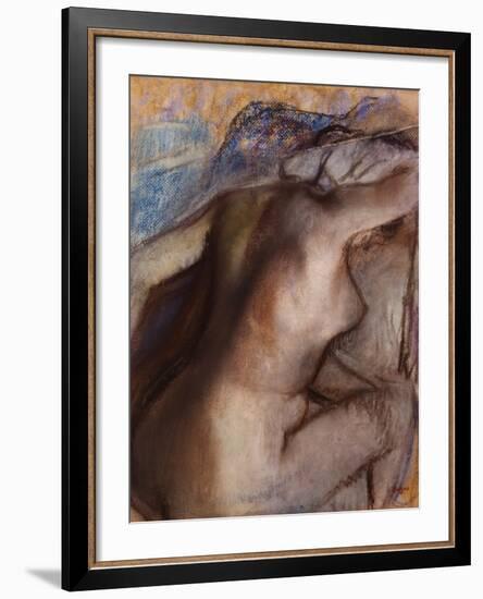 After the Bath, Woman Drying Herself-Edgar Degas-Framed Giclee Print