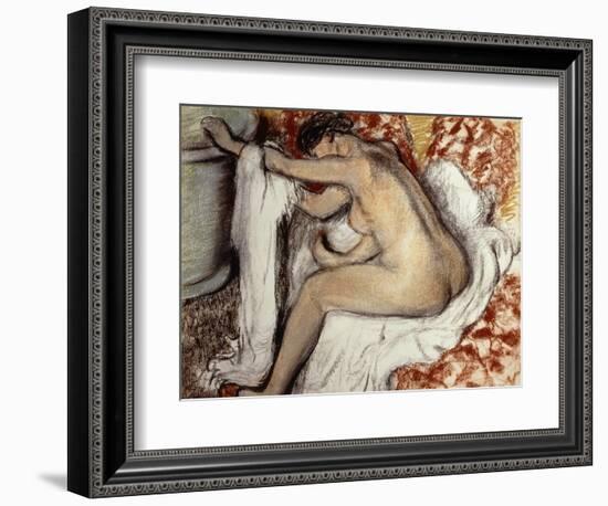 After the Bath, Woman Drying-Edgar Degas-Framed Giclee Print