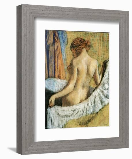 After the Bath-Edgar Degas-Framed Premium Giclee Print