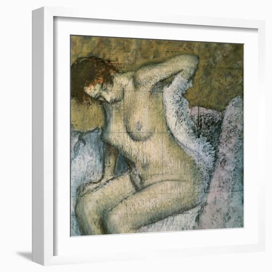 After the Bath-Edgar Degas-Framed Giclee Print