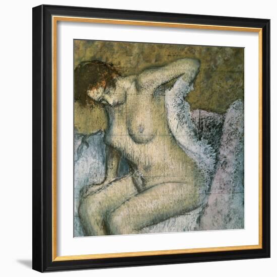 After the Bath-Edgar Degas-Framed Giclee Print