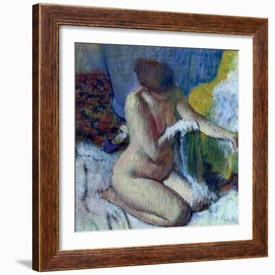 After the Bath-Edgar Degas-Framed Giclee Print