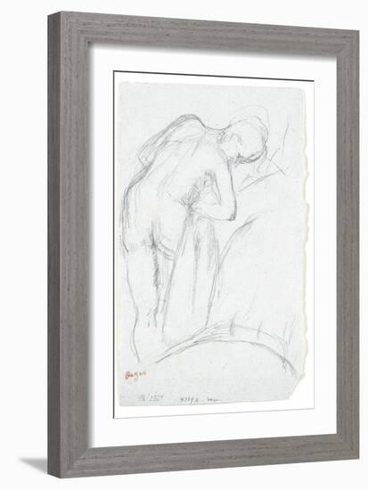 After the Bath-Edgar Degas-Framed Giclee Print