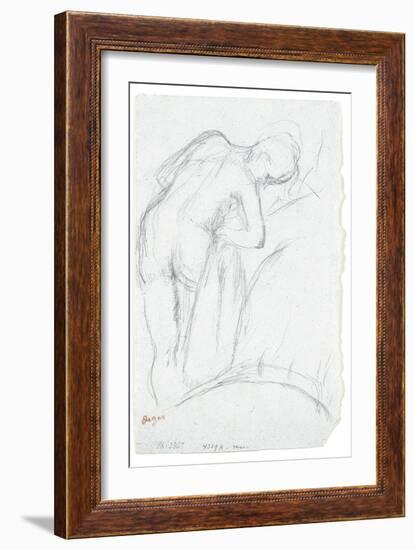 After the Bath-Edgar Degas-Framed Giclee Print