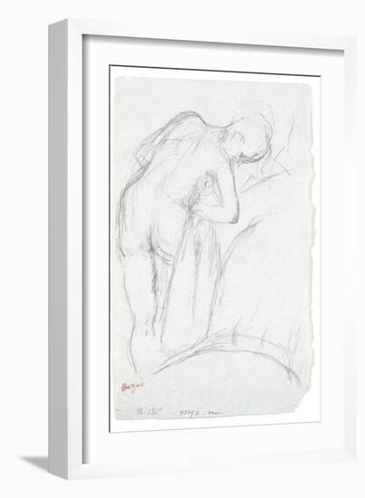 After the Bath-Edgar Degas-Framed Giclee Print