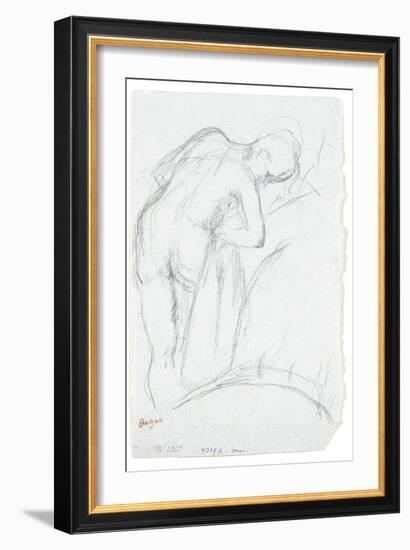 After the Bath-Edgar Degas-Framed Giclee Print