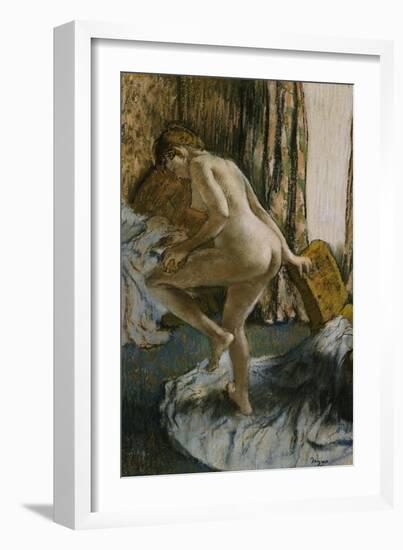 After the Bath-Edgar Degas-Framed Giclee Print