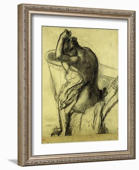 After the Bath-Edgar Degas-Framed Giclee Print