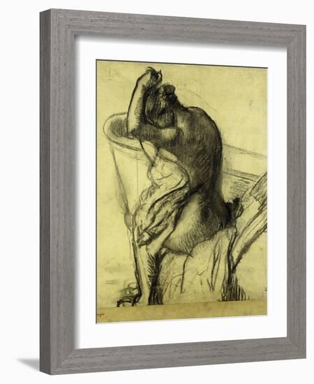 After the Bath-Edgar Degas-Framed Giclee Print