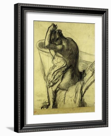 After the Bath-Edgar Degas-Framed Giclee Print