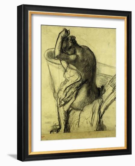 After the Bath-Edgar Degas-Framed Giclee Print