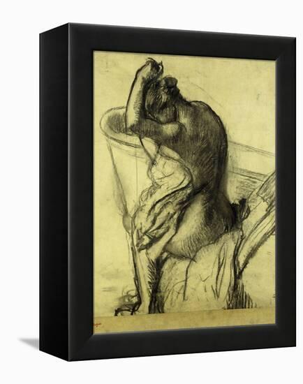 After the Bath-Edgar Degas-Framed Premier Image Canvas