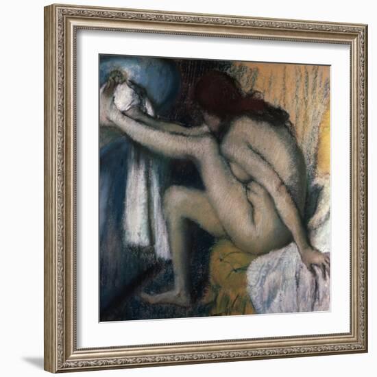 After the Bath-Edgar Degas-Framed Giclee Print